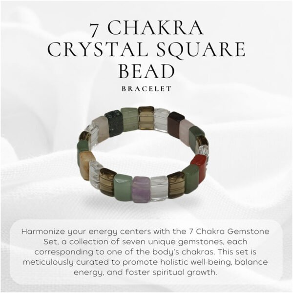 7 Chakra Crystal Square Type Bracelet