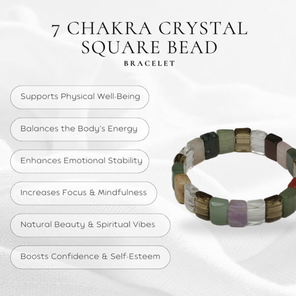 7 Chakra Crystal Square Type Bracelet