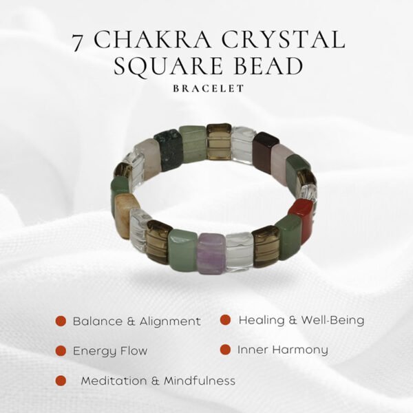 7 Chakra Crystal Square Type Bracelet