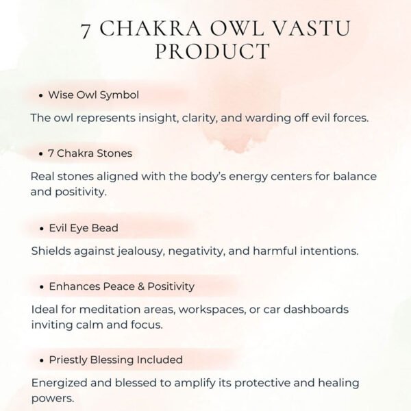 7 Chakra Owl Vastu Product