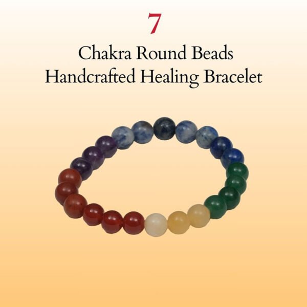 7 Chakra Round Beads Handcrafted Healing Bracelet