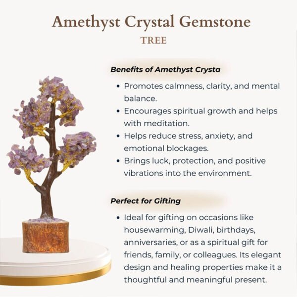 Amethy Crystal Gemstone Tree
