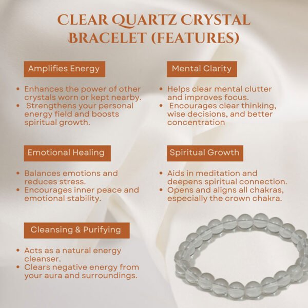Clear Quartz Crystal Bracelet