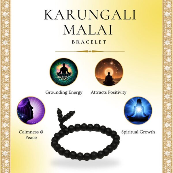 Karungali Bracelet – Black Ebony Wood Bracelet for Protection, Power & Energy Cleansing