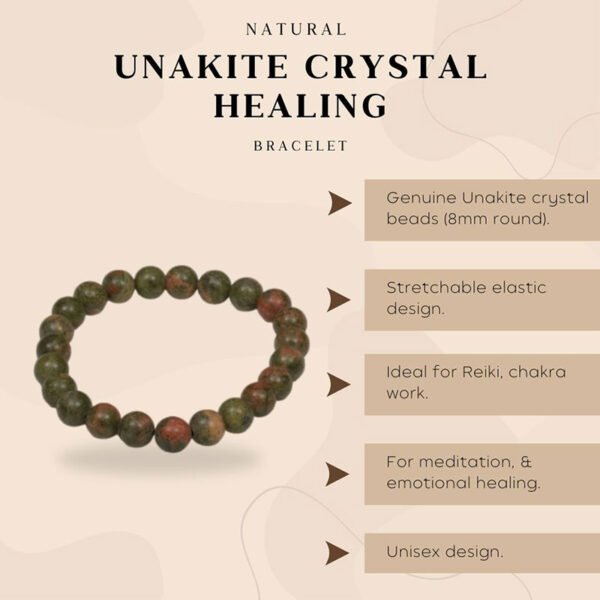 Unakite Crystal Healing Bracelet