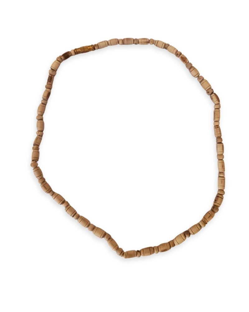 Original Tulsi 1 Round Mala – Drum & Barrel Beads (Brass Clasp)