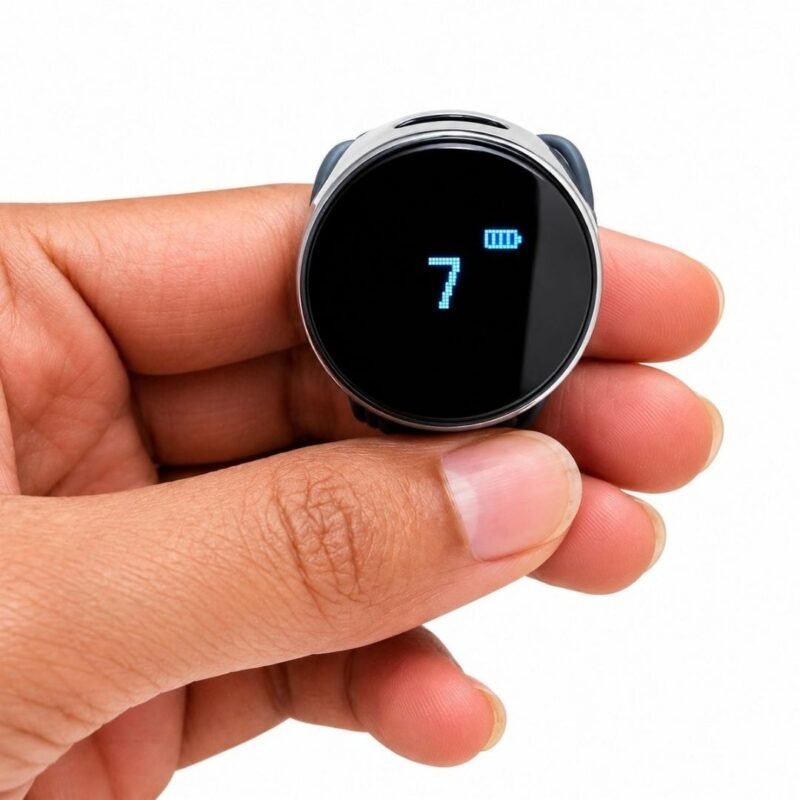 Rechargeable S9 Smart Ring Mantra Counter with OLED