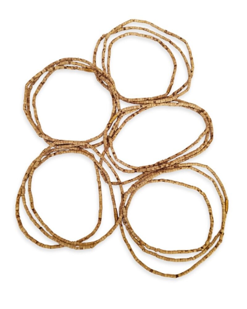Original Tulsi 2 Round Cylindrical Mala (2 mm) – Pack of 5 (Bulk)