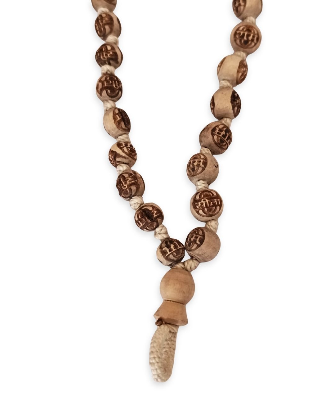 Original Tulsi "सीता राम" Jaap Mala (108+1) – Finger Loop (10–12 mm) - Image 5