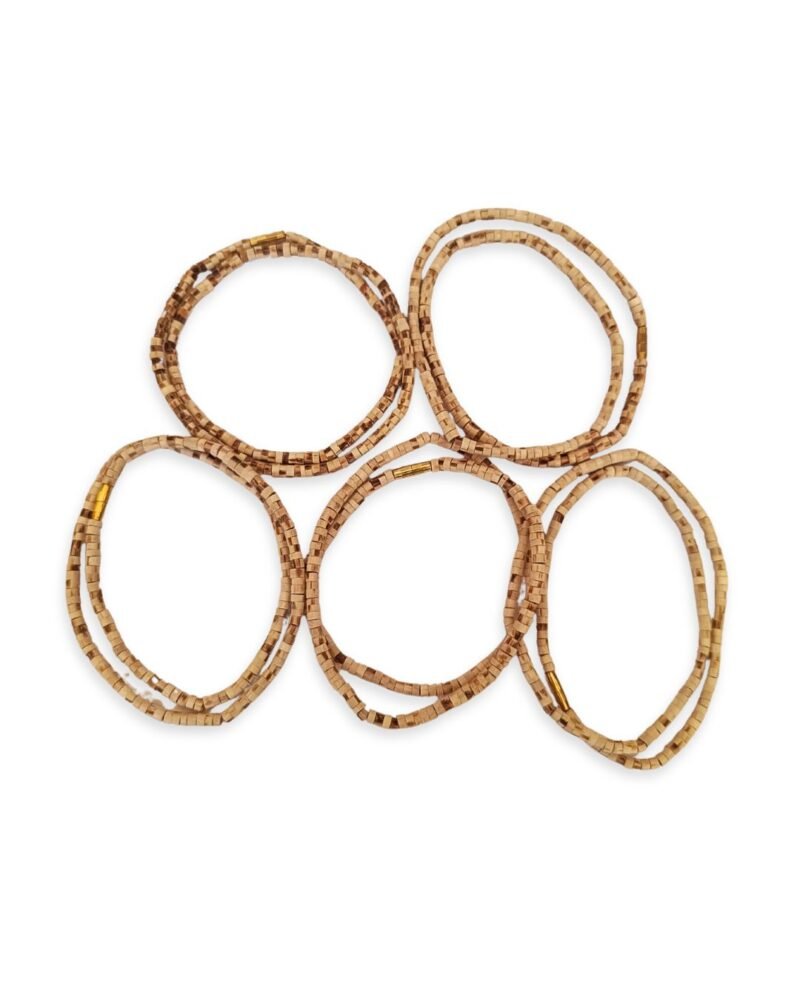 Original Tulsi 1 Round Cylindrical Mala (3 mm) – Pack of 5 (Bulk)