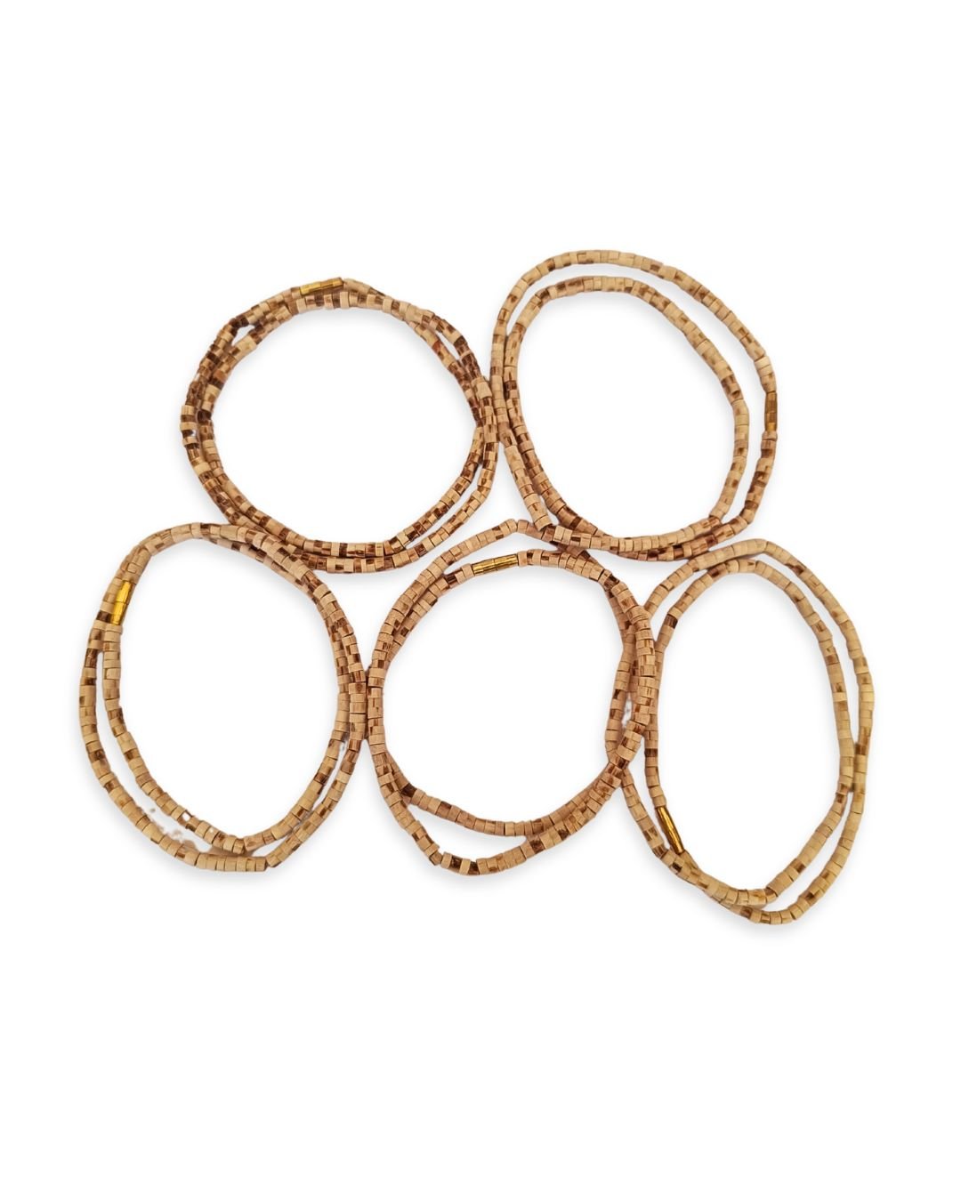 Original Tulsi 1 Round Cylindrical Mala (3 mm) – Pack of 5 (Bulk)