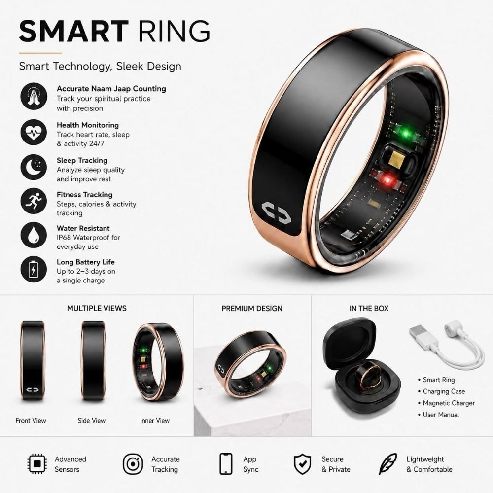 Smart Ring Digital Finger Counter for Naam Jap - Image 4